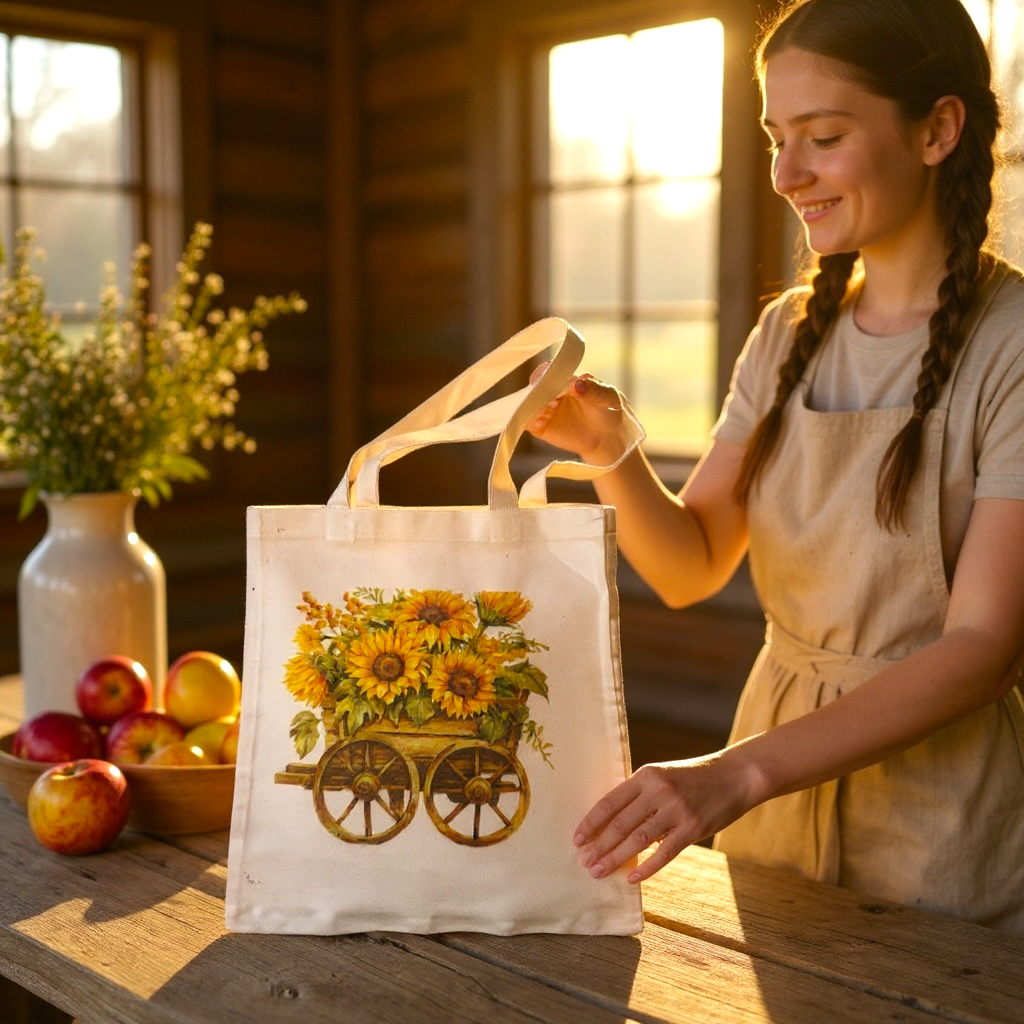 🌻 Sunflower Tote Bag – Eco-Friendly Reusable Carryall