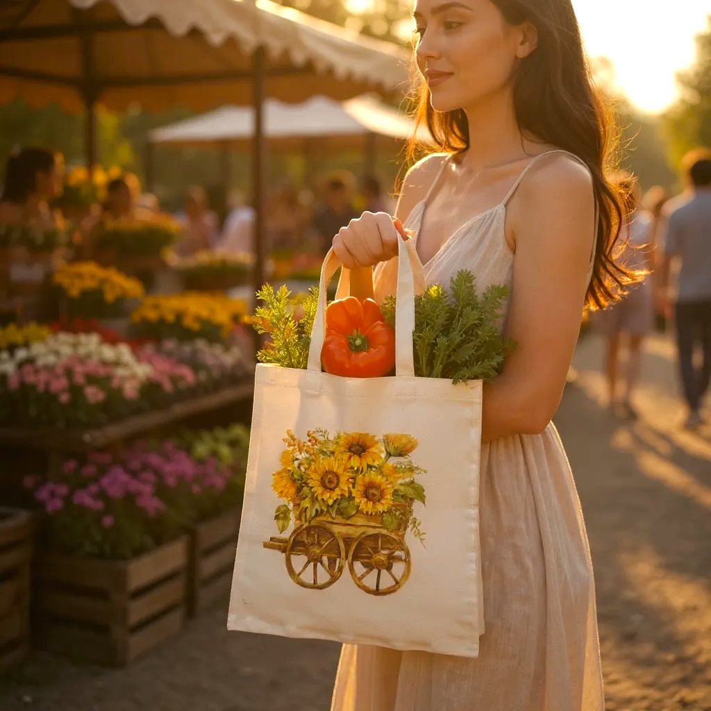 🌻 Sunflower Tote Bag – Eco-Friendly Reusable Carryall