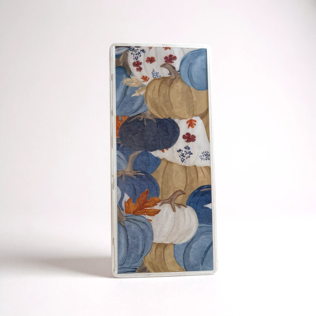 Blue Pumpkin Bookmark Set – 3 Pack | Fall Bookmarks | Laminated 2x6 Cardstock