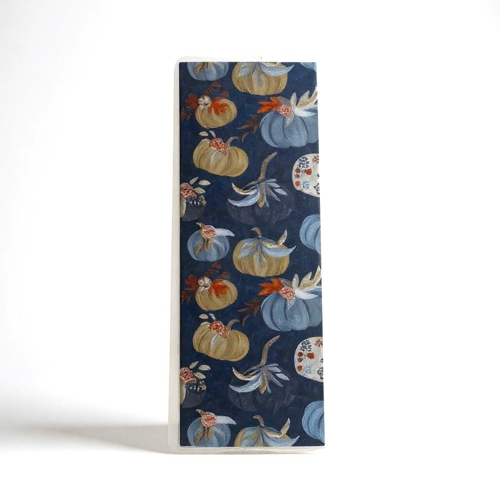 Blue Pumpkin Bookmark Set – 3 Pack | Fall Bookmarks | Laminated 2x6 Cardstock