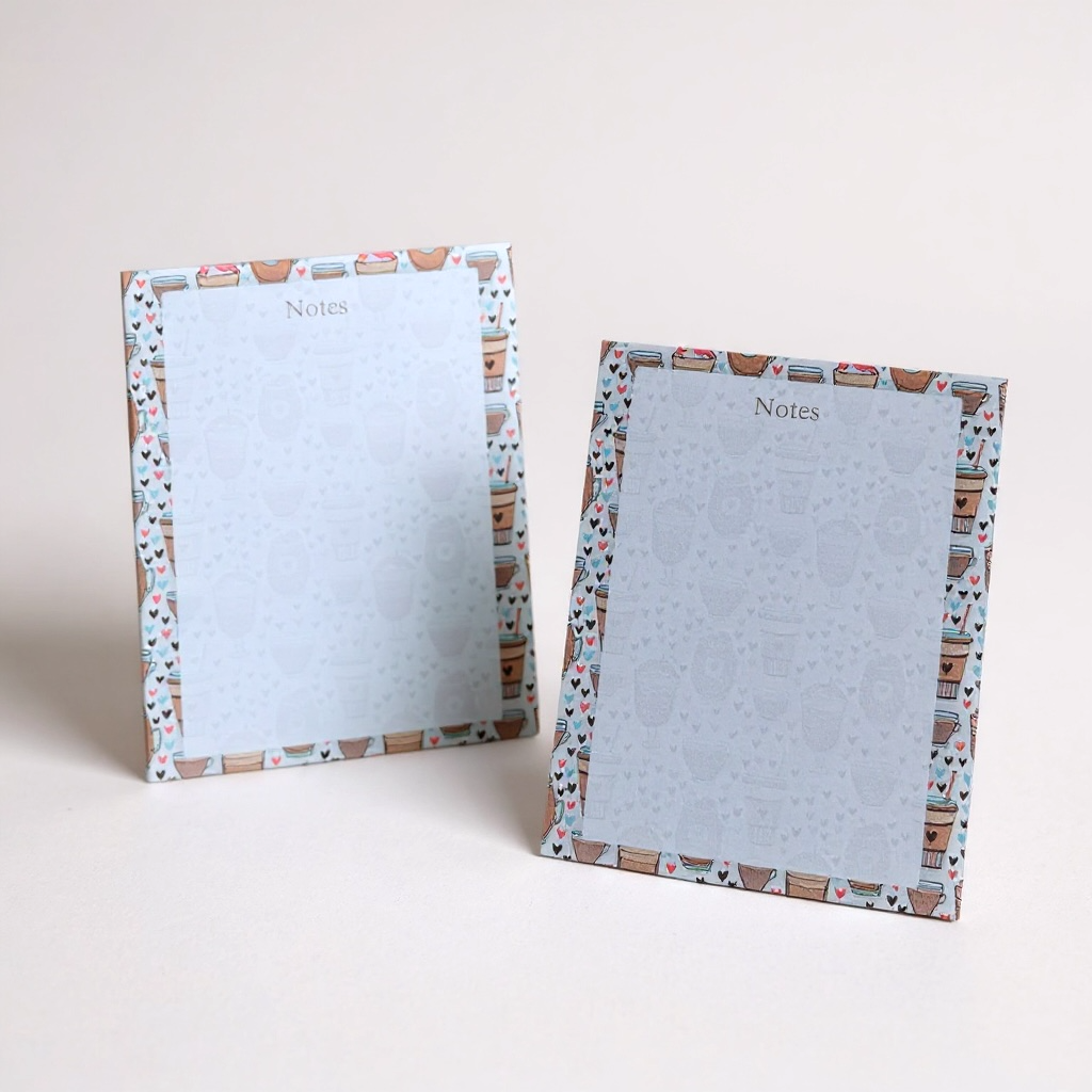 ☕ Cute Coffee Themed Notepads – 4x6 Inch Stationery Pads for To-Do Lists, Journaling & Notes