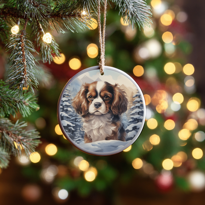 Personalized Dog Breed Christmas Ornament – Custom Ceramic Pet Keepsake with Name