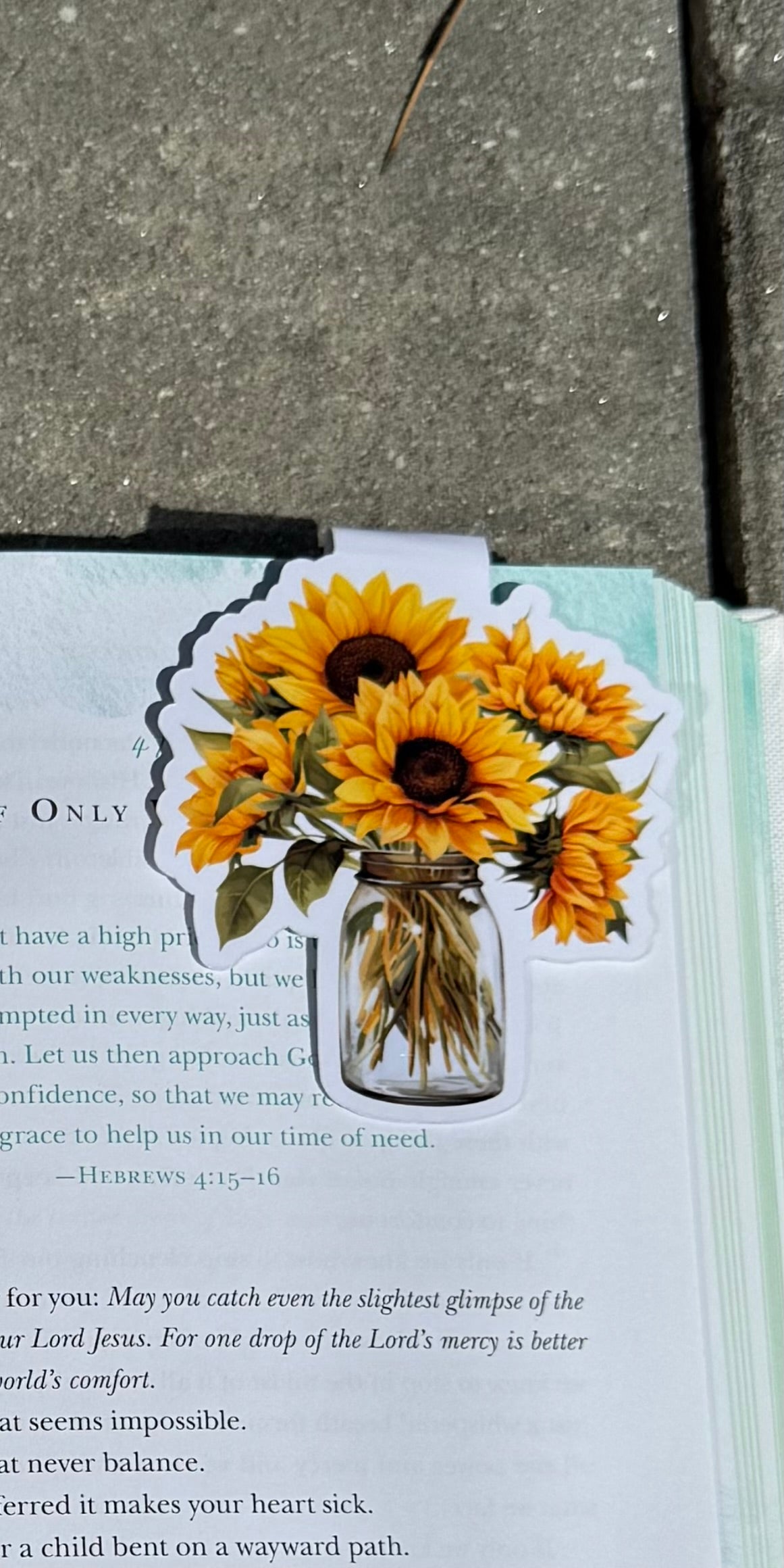 🌻 Sunflower Magnetic Bookmark – Cute & Durable Page Marker