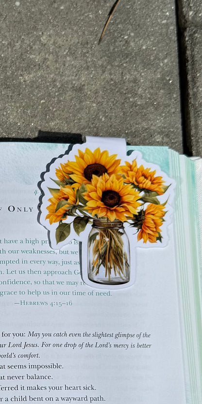 🌻 Sunflower Magnetic Bookmark – Cute & Durable Page Marker