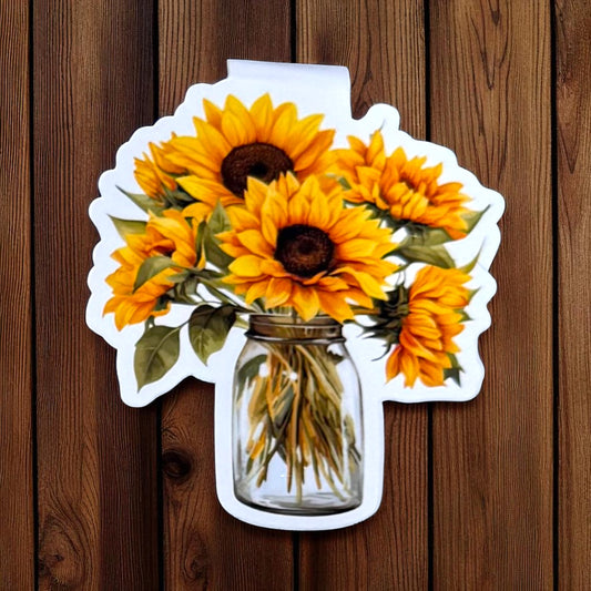 🌻 Sunflower Magnetic Bookmark – Cute & Durable Page Marker