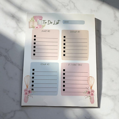 Sugar & Tasks – Magnetic To-Do Notepad