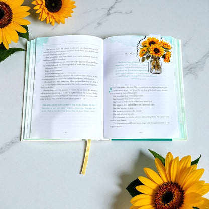 🌻 Sunflower Magnetic Bookmark – Cute & Durable Page Marker