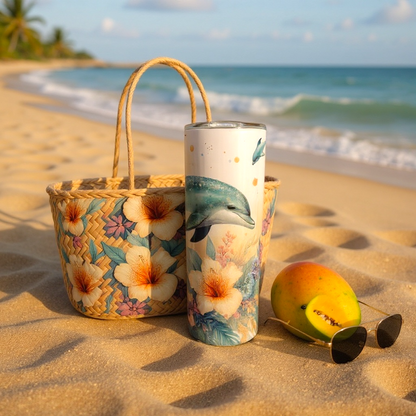 🐬Dolphin Stainless Steel Tumbler 20oz – Ocean-Inspired Drinkware