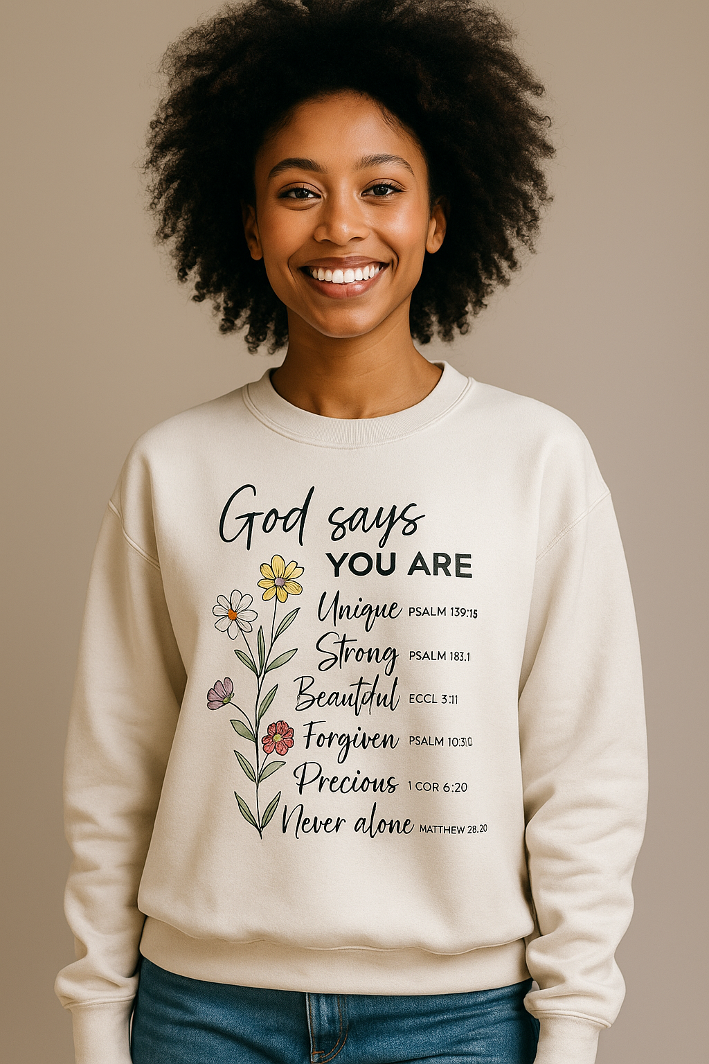 Christian apparel reminding women they are loved, chosen, and worthy