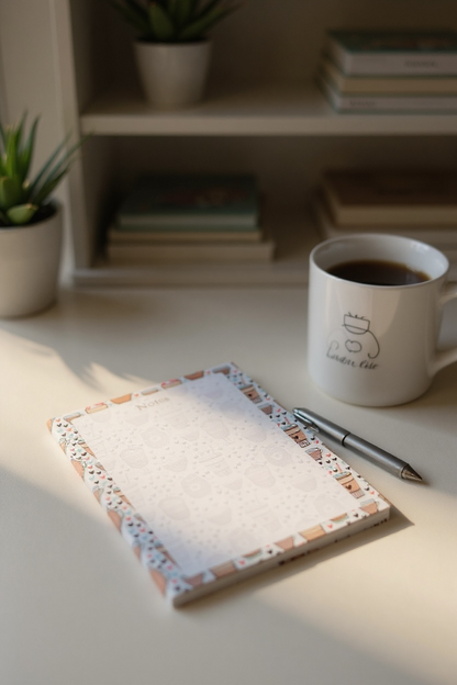 ☕ Cute Coffee Themed Notepads – 4x6 Inch Stationery Pads for To-Do Lists, Journaling & Notes