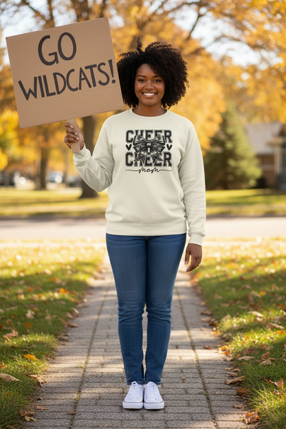 Cheer Mom Sweatshirt – Luxe Game-Day Elegance for the Supportive Woman