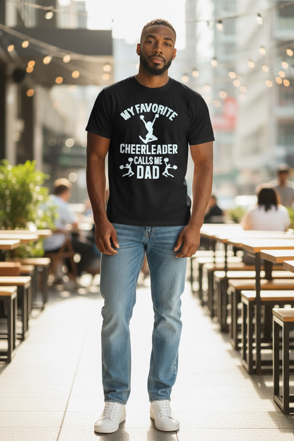 My Favorite Cheerleader Dad T-Shirt – On Model