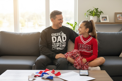 Men’s Cheer Dad wallet flip style – dad of a cheerleader gift