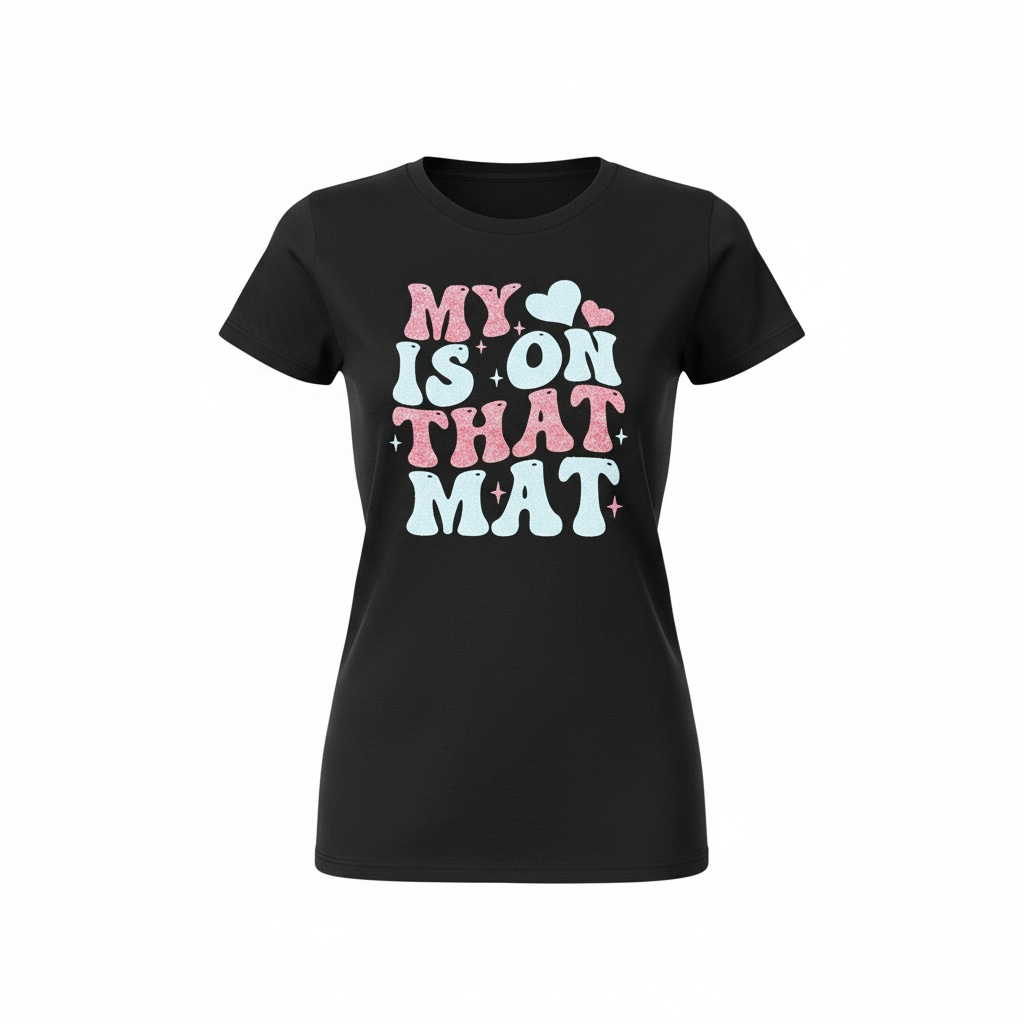 Title: My Heart Is On That Mat T-Shirt – Front View