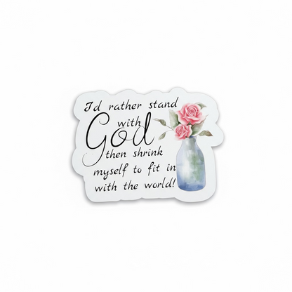 Bold inspirational Faith Sticker for journals, laptops, water bottles, or planners