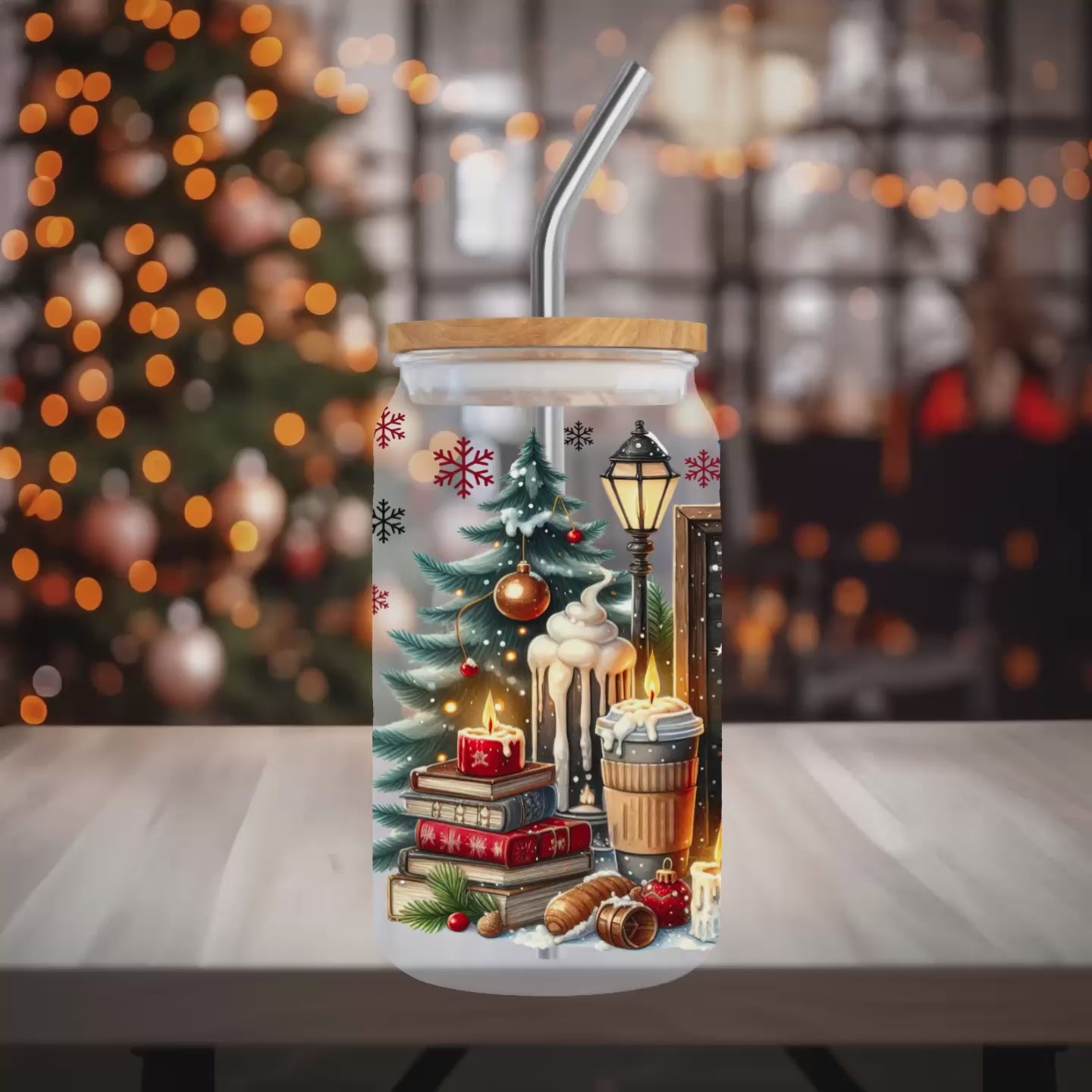 Effy’s Creations Snowman Glass Cup festive drinkware for Christmas gifting